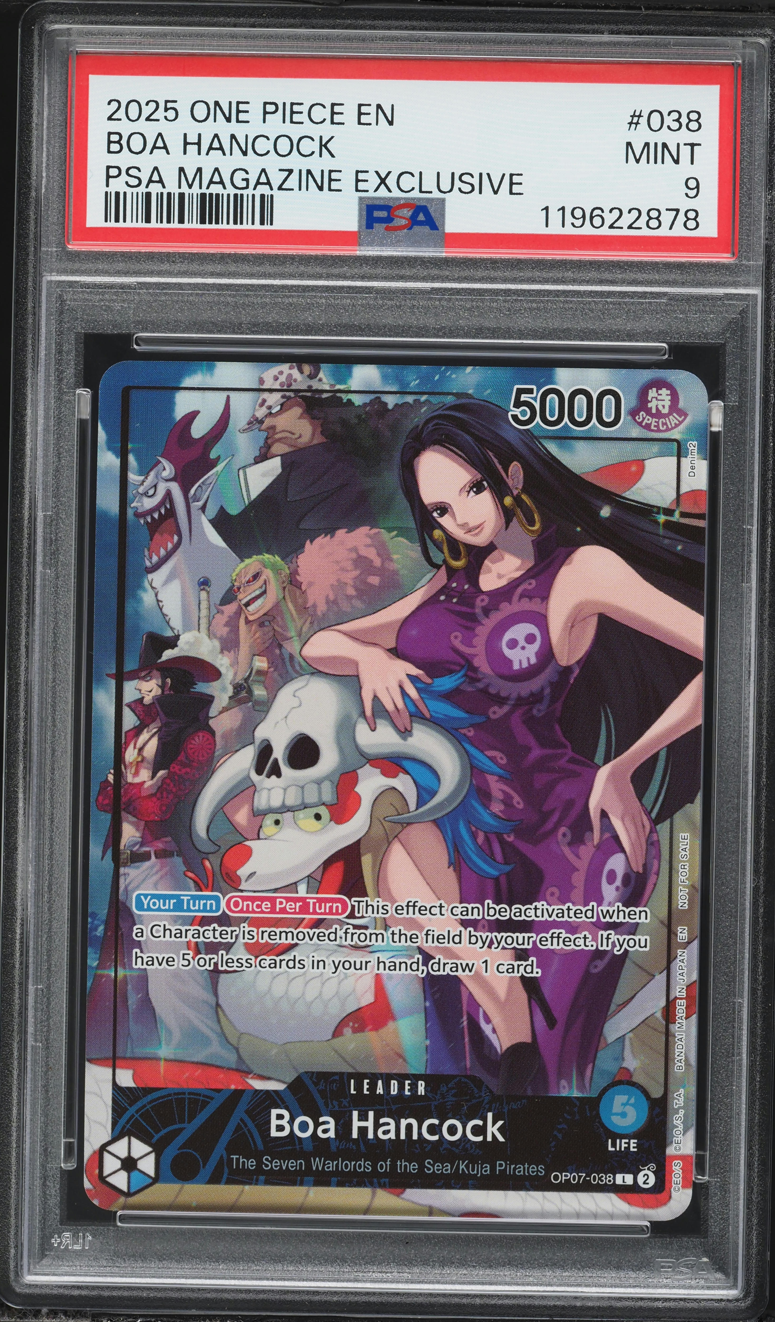 2025 One Piece Promo PSA Magazine Exclusive Alt Art Leader Boa