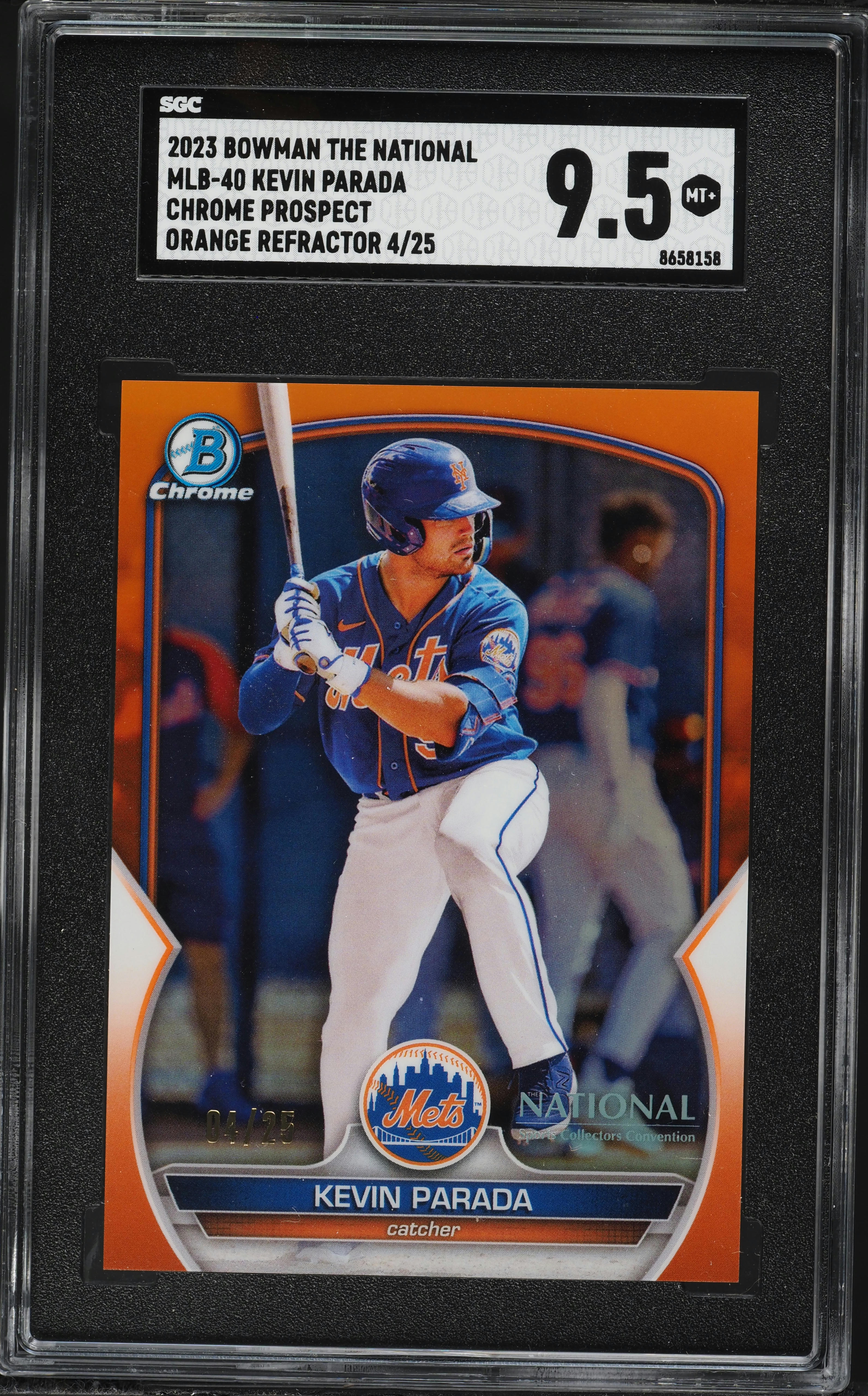 2023 Bowman The National Chr. Pros. Orange Ref. Kevin Parada #MLB