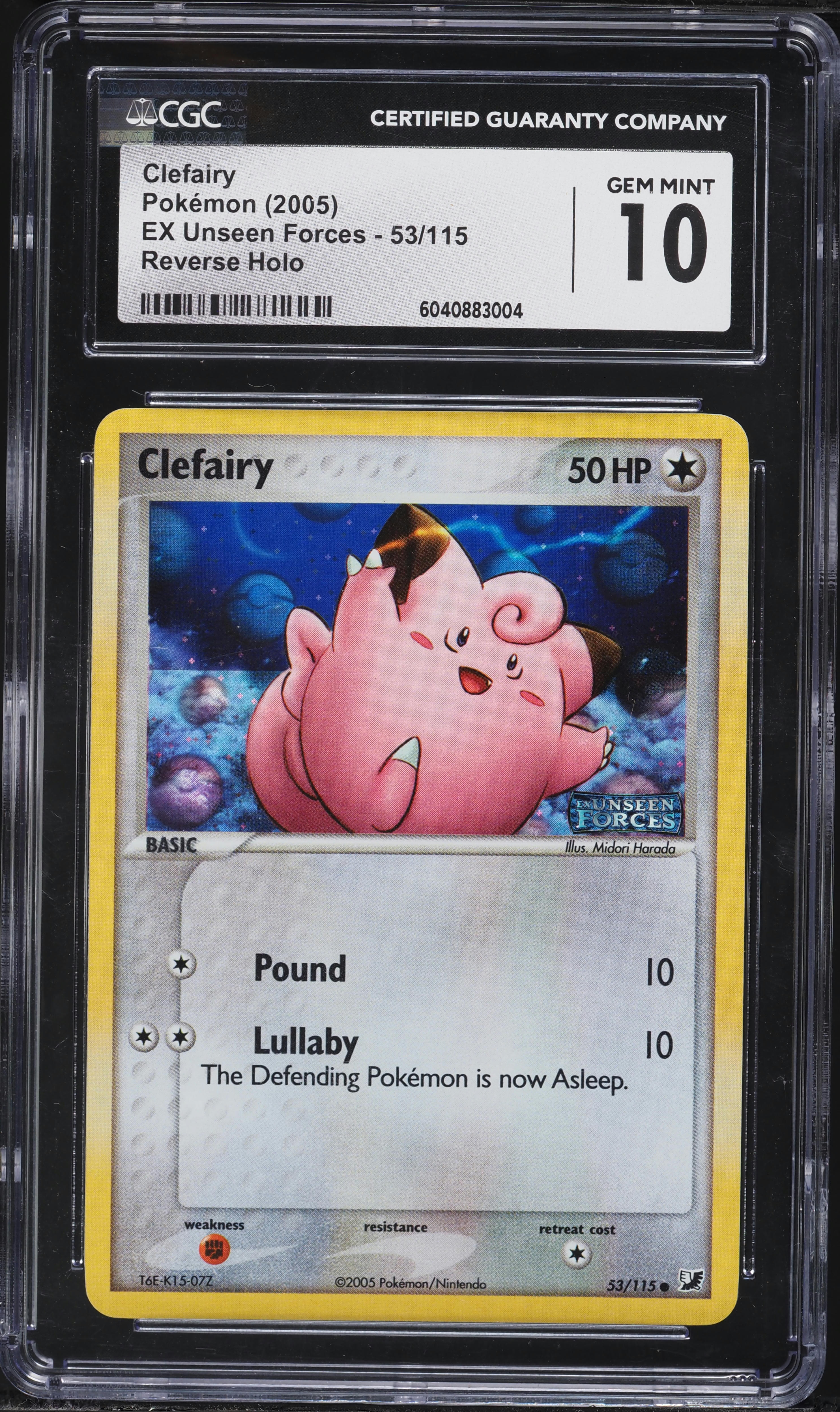 2005 Pokemon EX Unseen Forces Reverse Holo Clefairy #53 CGC 10 GEM MINT on  Fanatics Collect