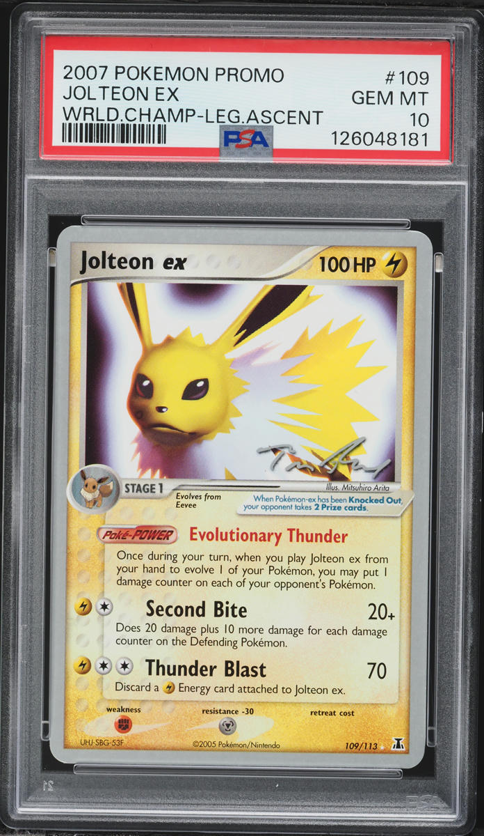 2007 Pokemon World Championships Promo Legend Ascent Jolteon EX #109 PSA 10 GEM MINT