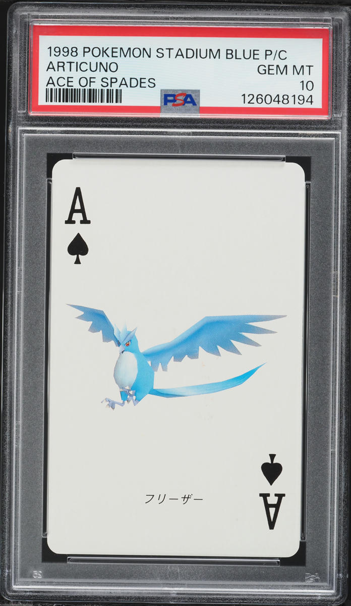 1998 Pokemon Japanese Stadium Blue Version Playing Cards Ace Of Spades Articuno PSA 10 GEM MINT