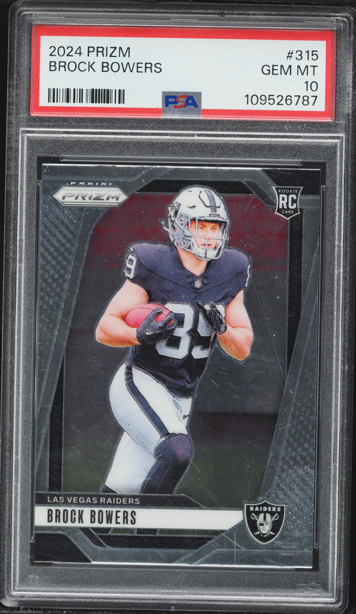 2024 Panini Prizm Brock Bowers ROOKIE #315 PSA 10 GEM MINT
