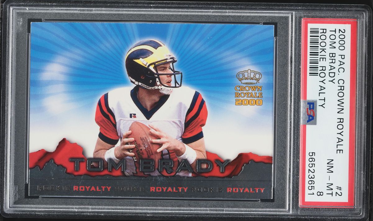 2000 Pacific Crown Royale Royalty Tom Brady ROOKIE #2 PSA 8 NM-MT