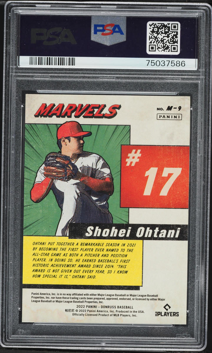 2022 Donruss Marvels Rapture Shohei Ohtani #M-9 PSA 10 GEM MINT on