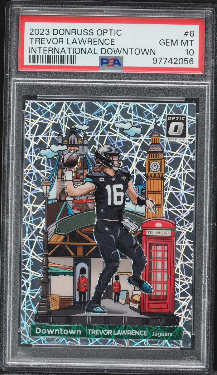 2023 Donruss Optic International Downtown Trevor Lawrence #6 PSA 10 GEM MINT