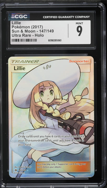 2017 Pokemon Sun & Moon Full Art Lillie #147 CGC 9 MINT on Fanatics Collect 2017 Pokemon Sun & Moon Full Art Lillie #147 CGC 9 MINT on Fanatics Collect
