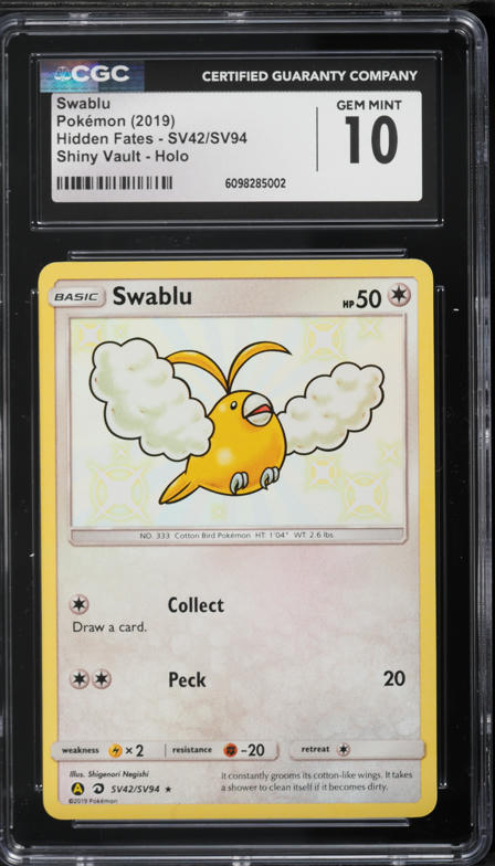 shiny swablu pokemon card SV42/SV94 Hidden Fates Holo Rare Near Mint Ultra Rare Retreat cost Pokmon TCG Spotlight: Some Of