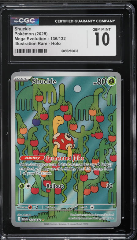 2025 Pokemon Mega Evolution IR Shuckle #136 CGC 10 GEM MINT