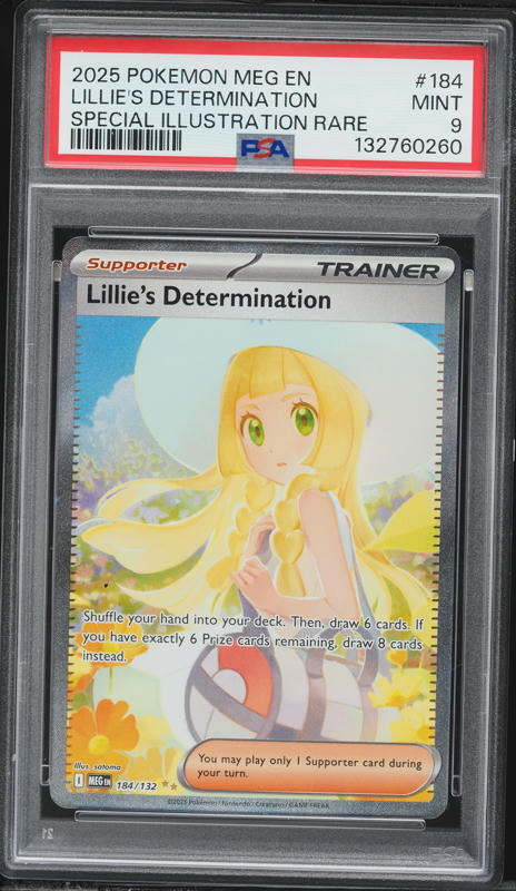2025 Pokemon Mega Evolution SIR Lillie's Determination #184 PSA 9