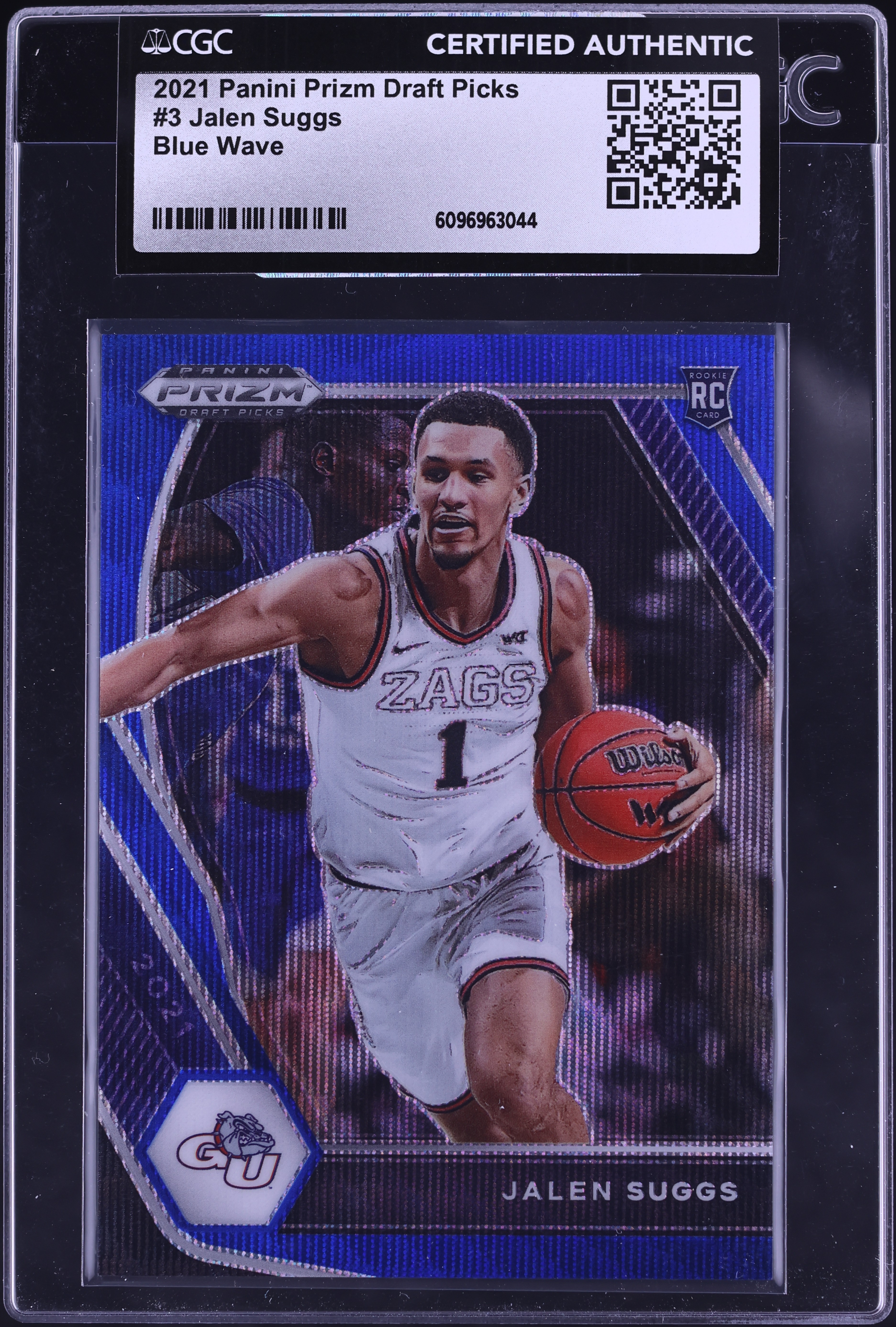 2021 Panini Prizm Draft Picks Blue Wave Jalen Suggs ROOKIE /249 #3