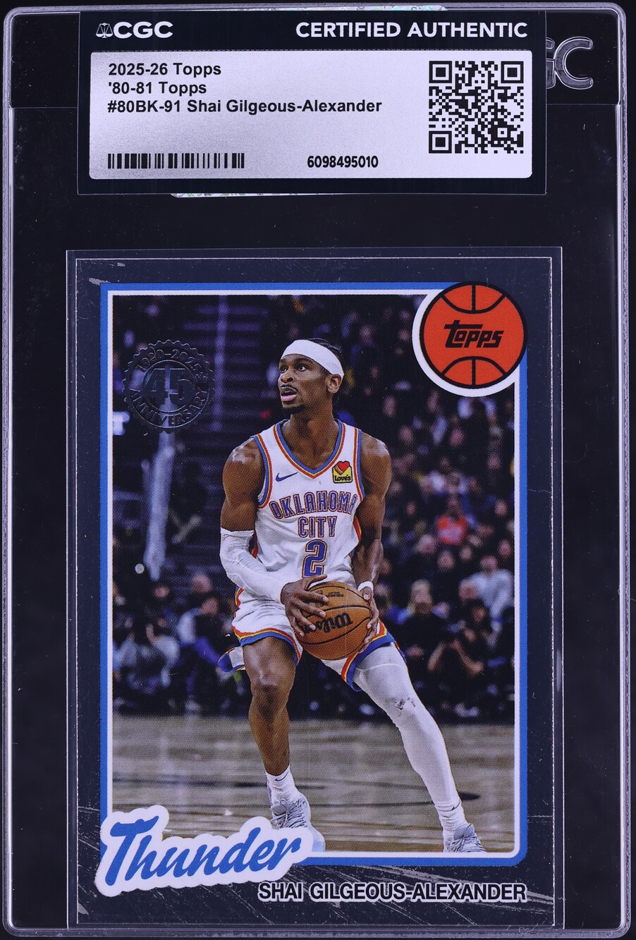 2025 Topps '80 Shai Gilgeous-Alexander #80BK-91 CGC AUTH