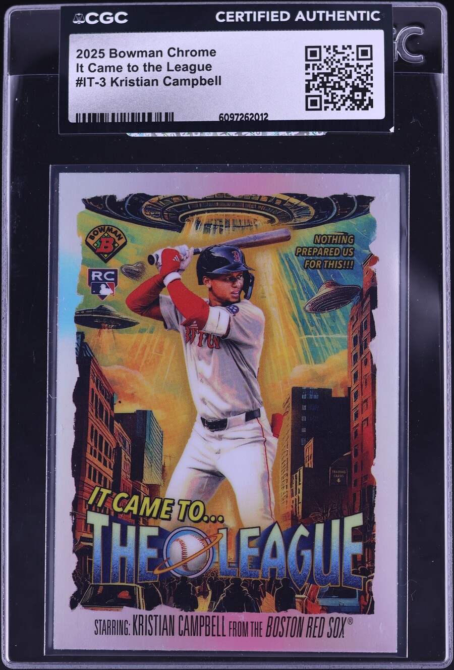 2025 Bowman Chrome It Came To The League Kristian Campbell ROOKIE #IT-3 CGC AUTH