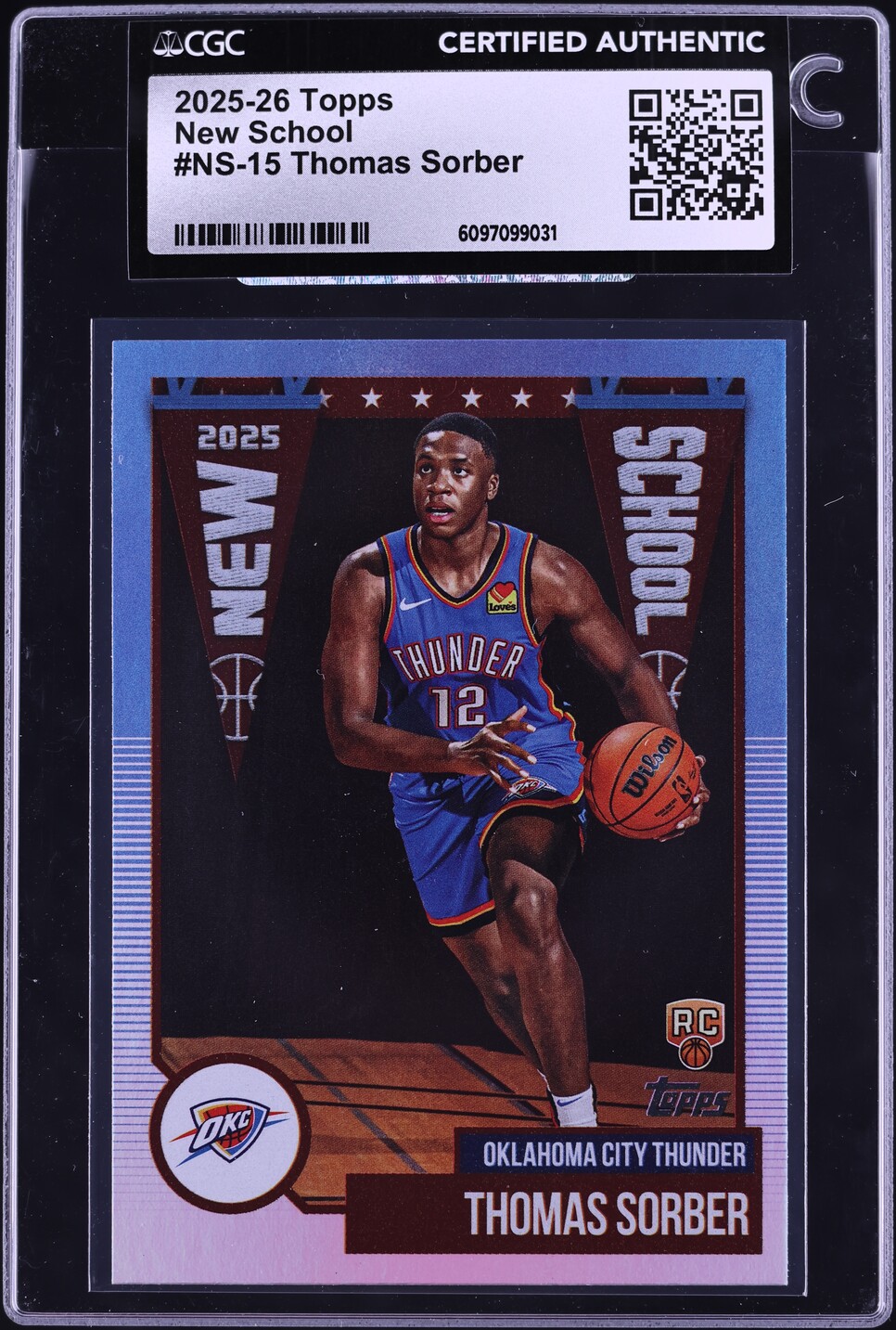 2025 Topps New School Thomas Sorber ROOKIE #NS-15 CGC AUTH on