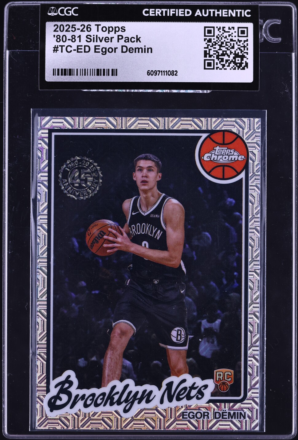 2025 Topps '80 Silver Pack Egor Demin ROOKIE #TC-ED CGC AUTH