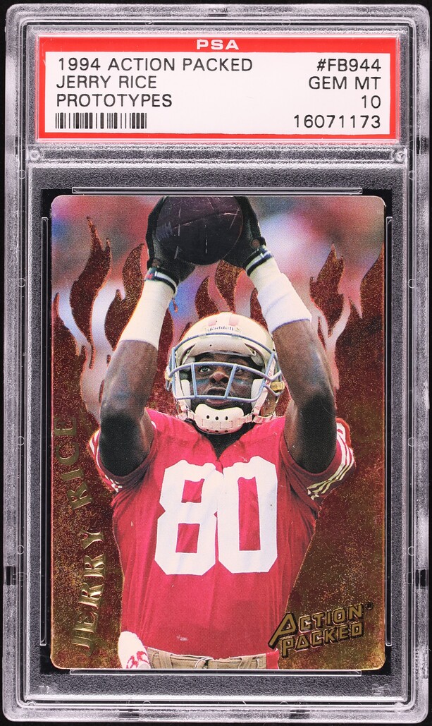 1994 Action Packed Prototypes Jerry Rice #FB944 PSA 10 GEM MINT on ...