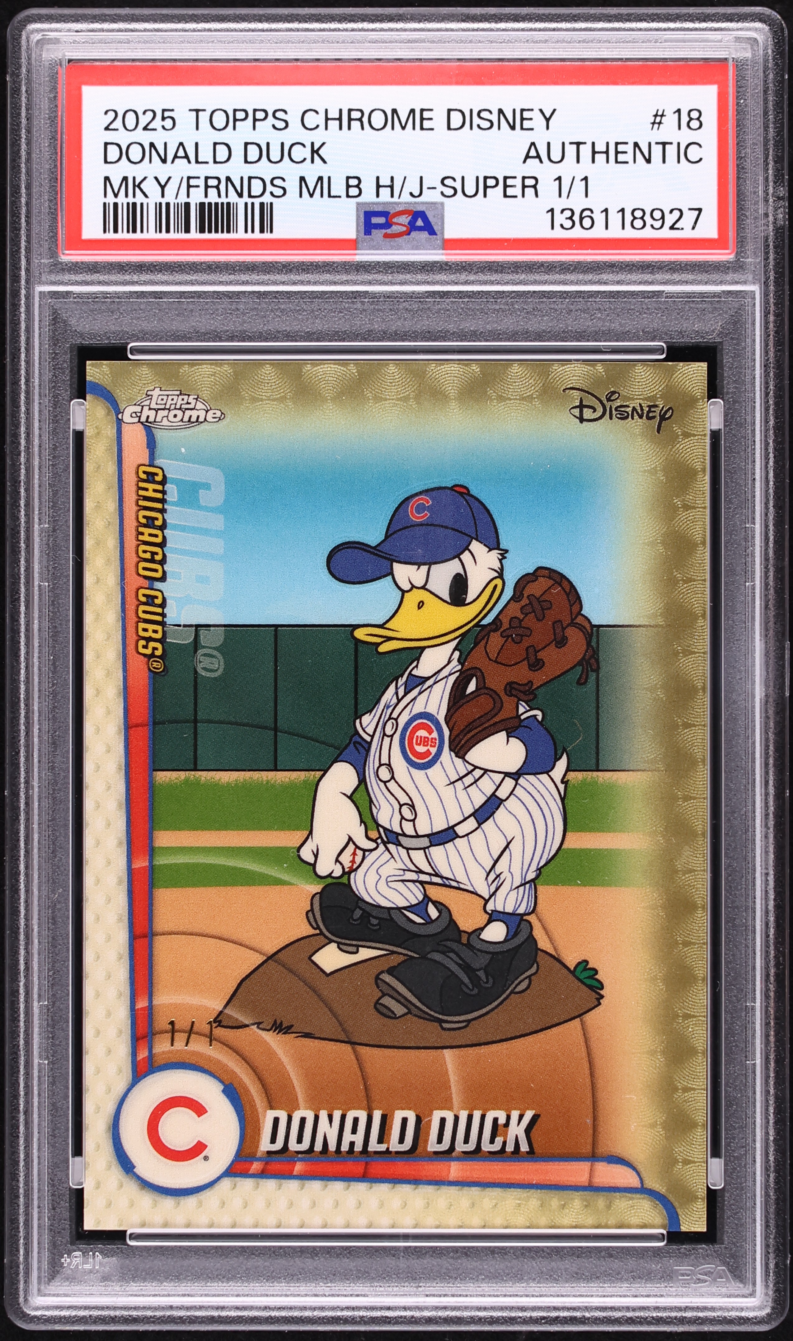 2025 Topps Chrome Disney Mickey & Friends MLB Home Jersey Donald 