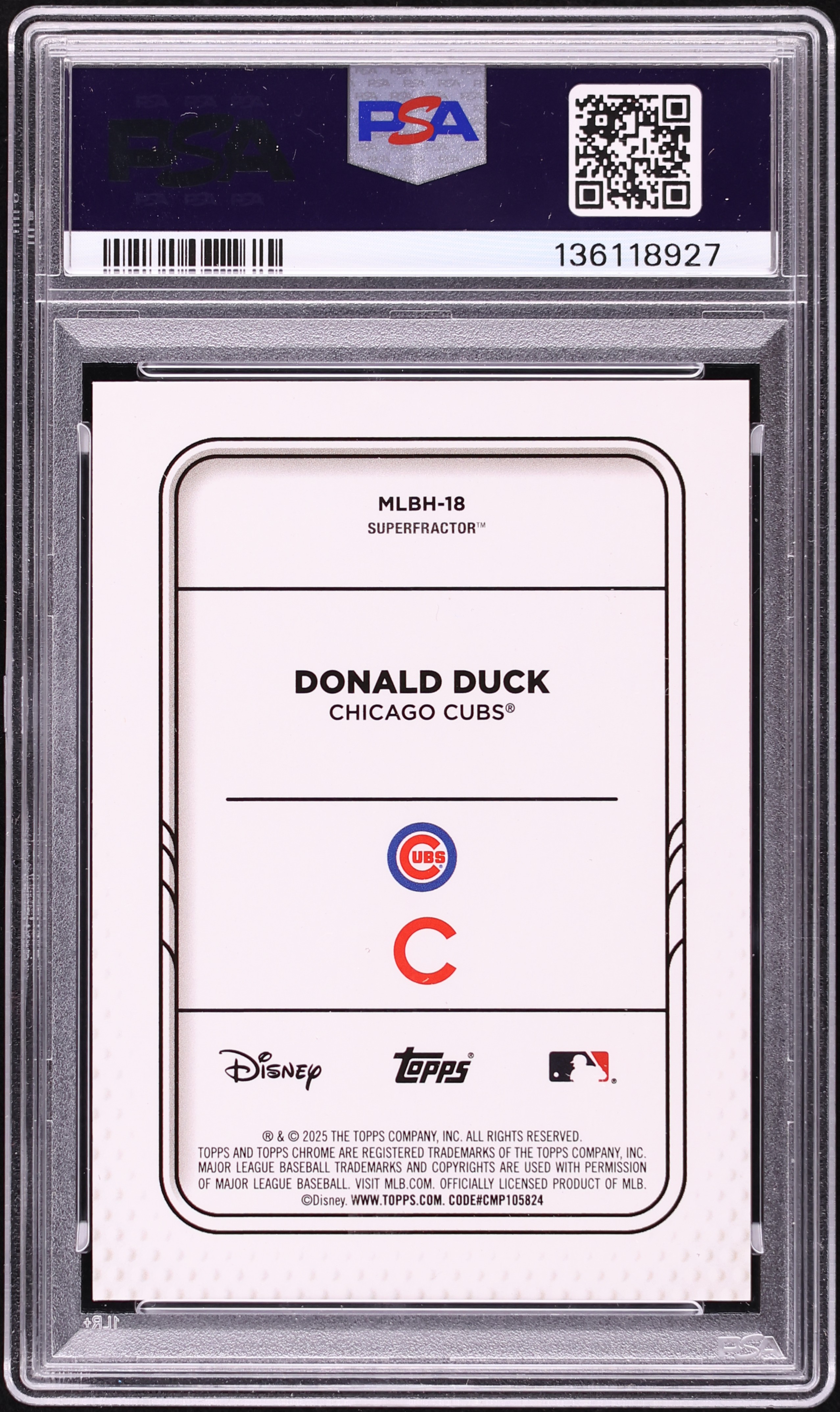 2025 Topps Chrome Disney Mickey & Friends MLB Home Jersey Donald 