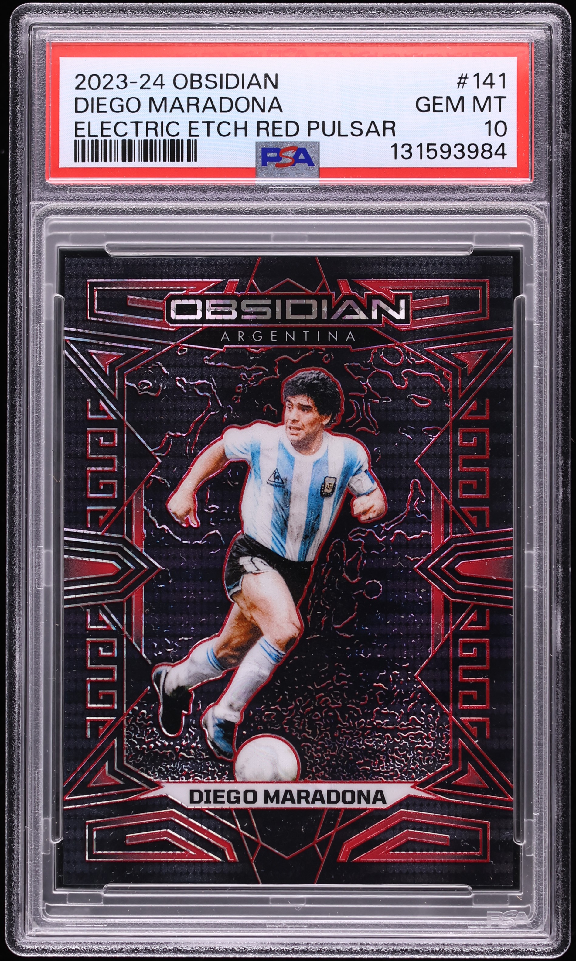 2023 Panini Obsidian Electric Etch Red Pulsar Diego Maradona /49