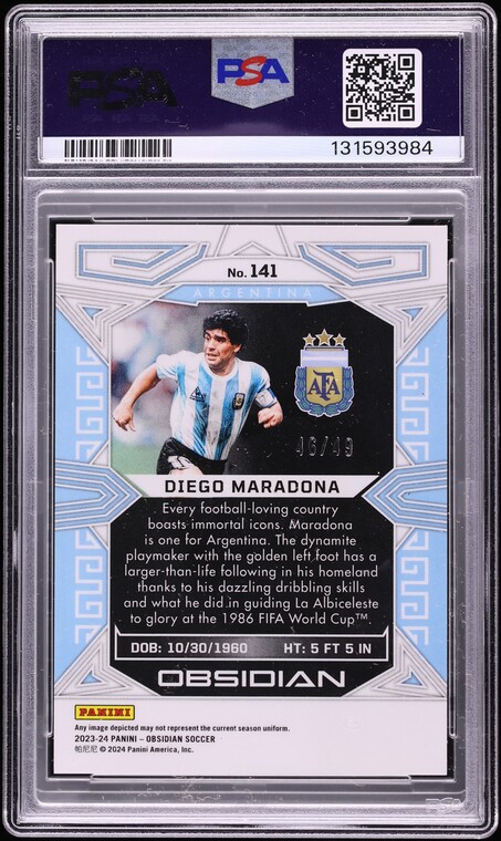 2023 Panini Obsidian Electric Etch Red Pulsar Diego Maradona /49