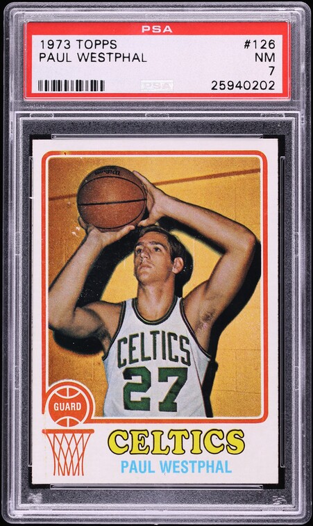 1973 Topps Basketball Paul Westphal ROOKIE #126 PSA 7 NRMT