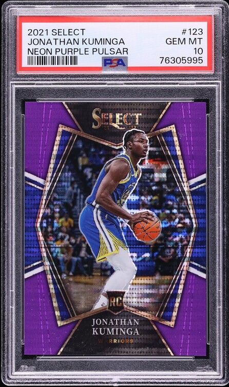 2021 Select Premier Level Neon Purple Pulsar Jonathan Kuminga