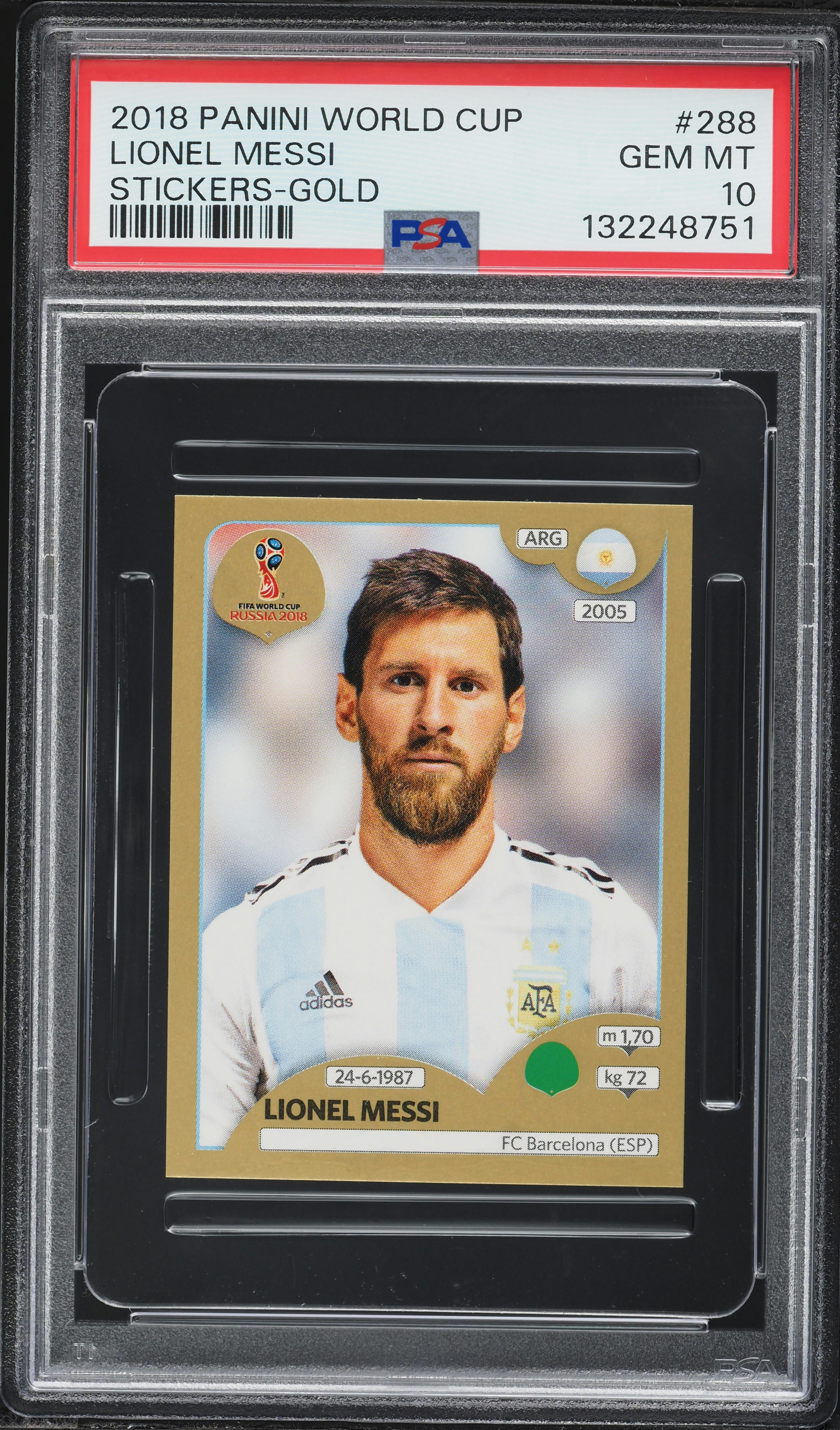 PANINI ORANGE STICKER World Cup Qatar 2022 Messi Argentina # Arg 19 Toploader EUR 12,99 - FR