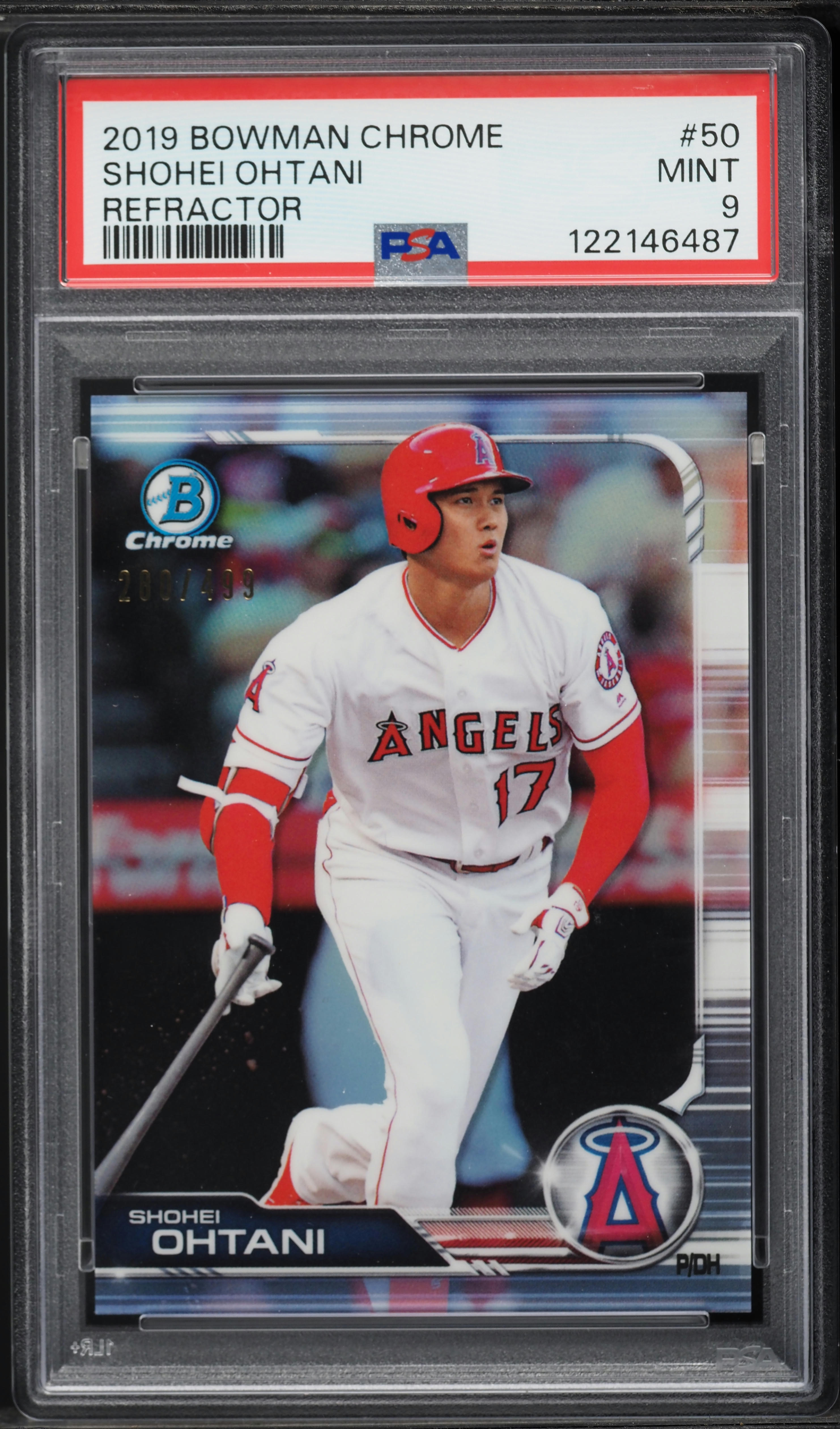 2019 Bowman Chrome Refractor Shohei Ohtani #50 PSA 9 MINT on
