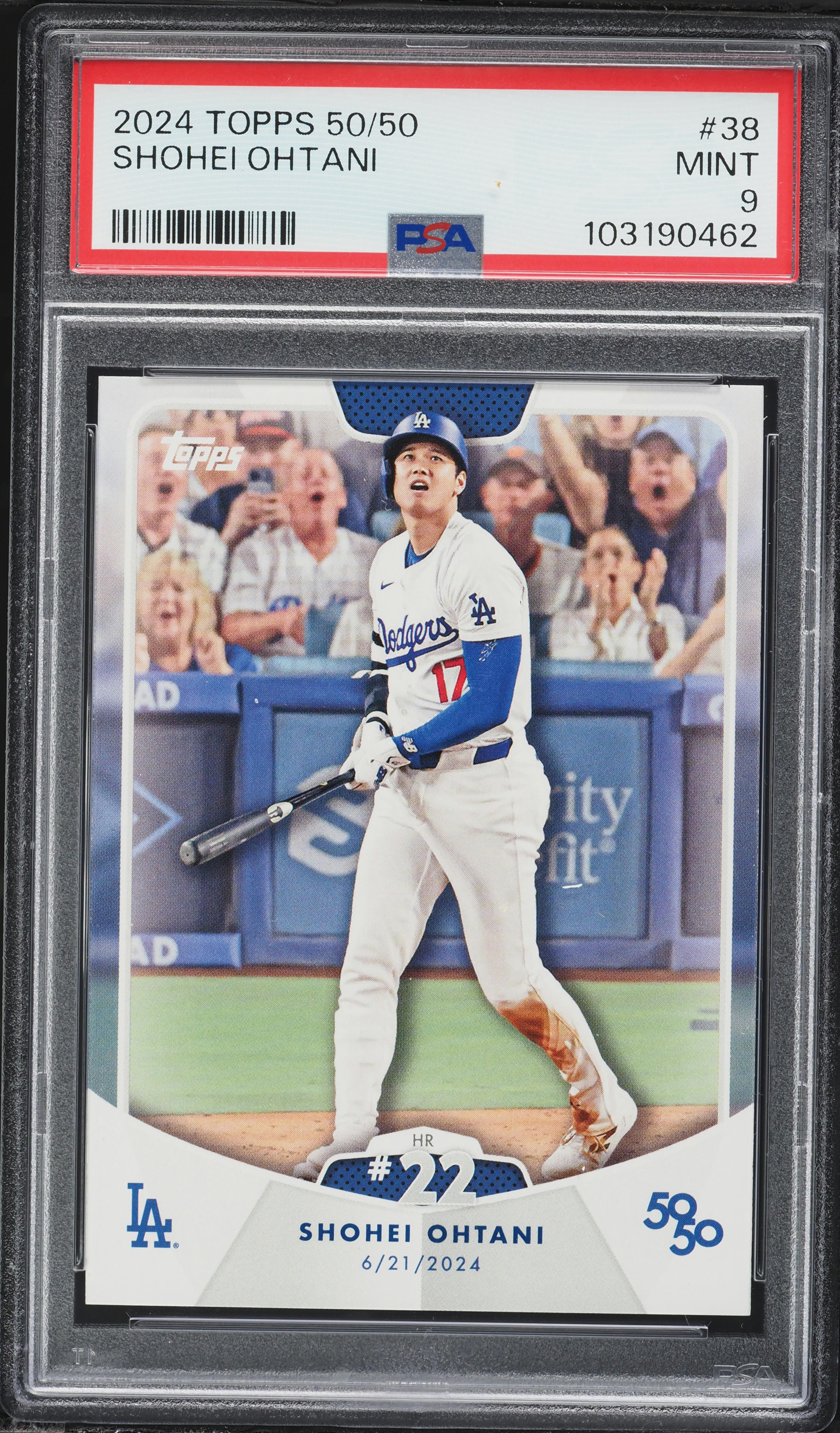 2024 Topps 50/50 Shohei Ohtani #38 PSA 9 MINT on Fanatics Collect