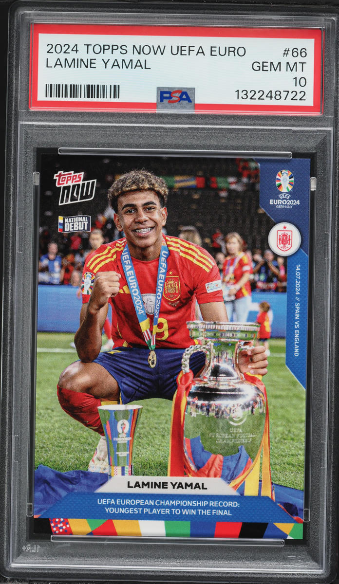 2024 Topps Now UEFA Euro Lamine Yamal ROOKIE #66 PSA 10 GEM MINT
