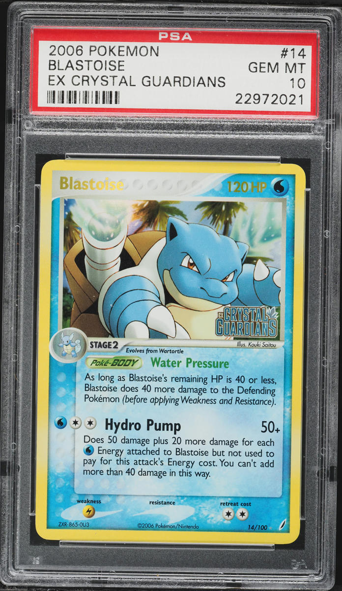 2006 Pokemon EX Crystal Guardians Blastoise #14 PSA 10 GEM MINT