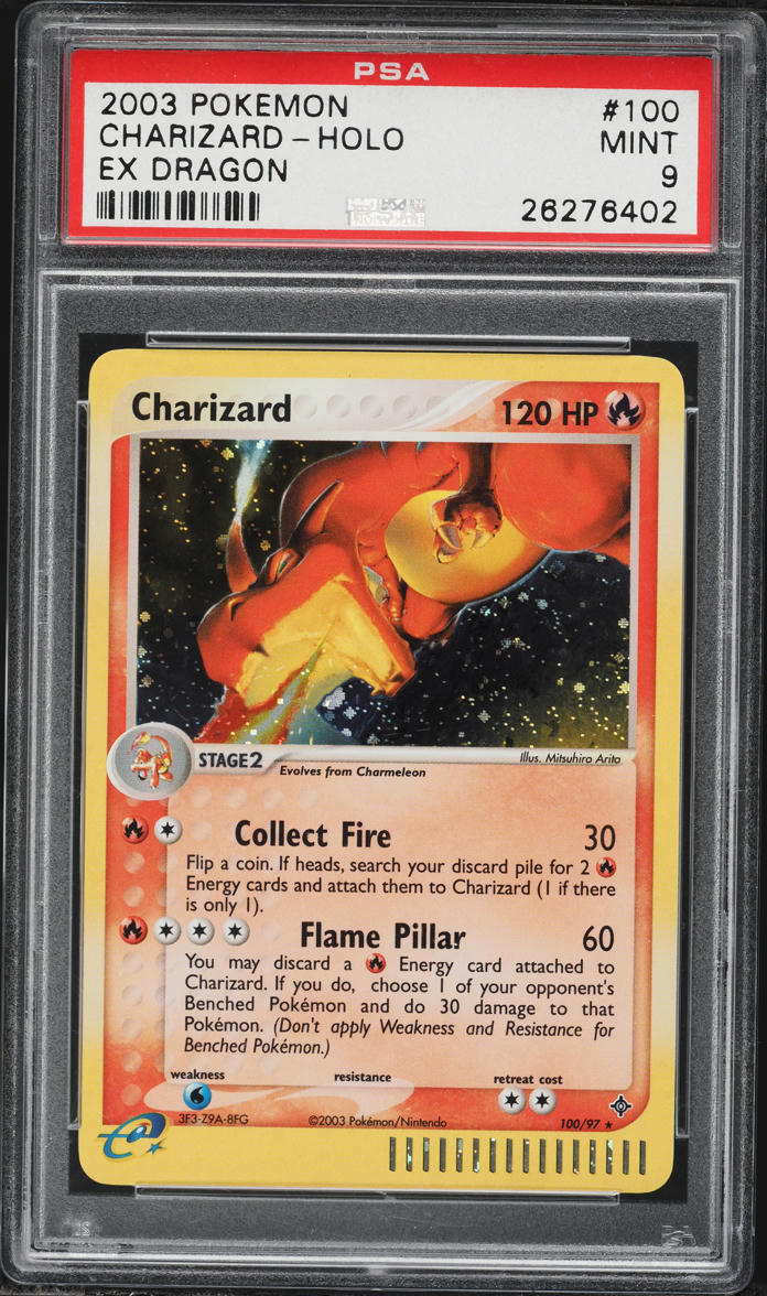 2003 Pokemon EX Dragon Holo Charizard #100 PSA 9 MINT