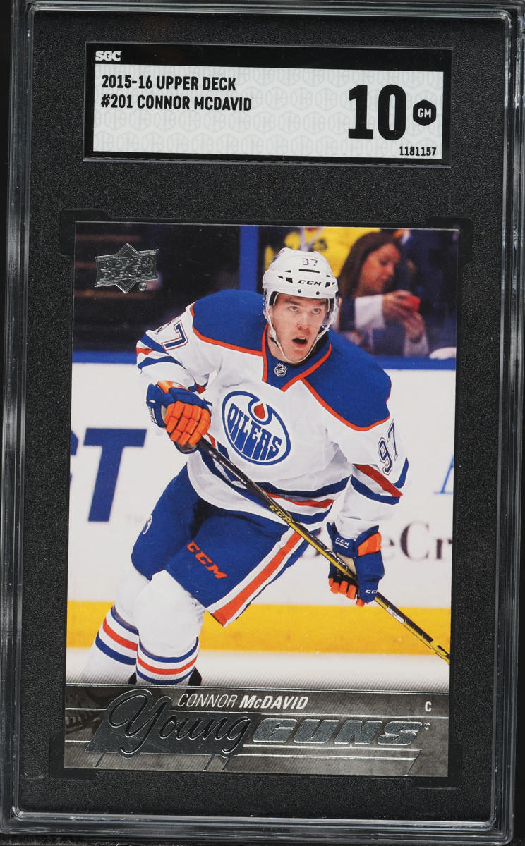 2015 Upper Deck Young Guns Connor McDavid ROOKIE #201 SGC 10 GEM MINT