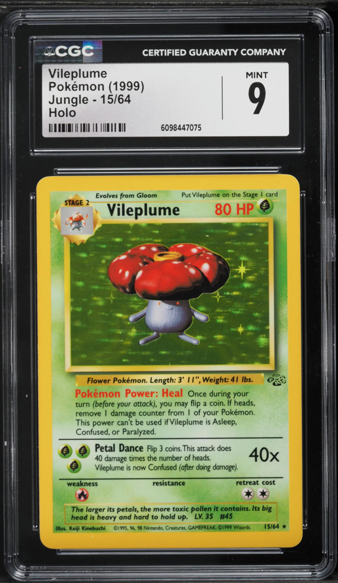 pokemon card vileplume - SWSH11: Lost Origin [HOLO] This attack does 10 less damage for each damage counter on this Pokemon 1999 Pokemon Jungle Holo Vileplume