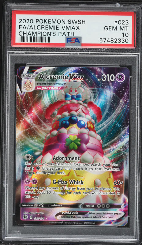 2020 Pokemon Sword & Shield Champion's Path Alcremie VMAX #23 CGC 10 GEM  MINT on Fanatics Collect