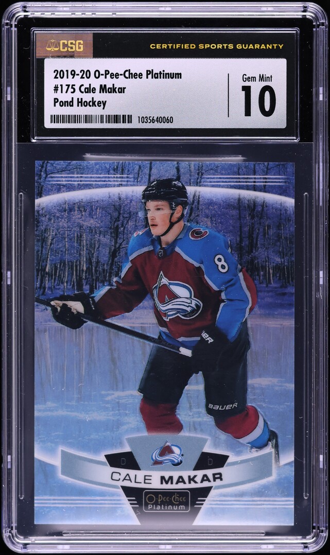 2019 O-Pee-Chee Platinum Pond Cale Makar ROOKIE #175 CSG 10 GEM MINT