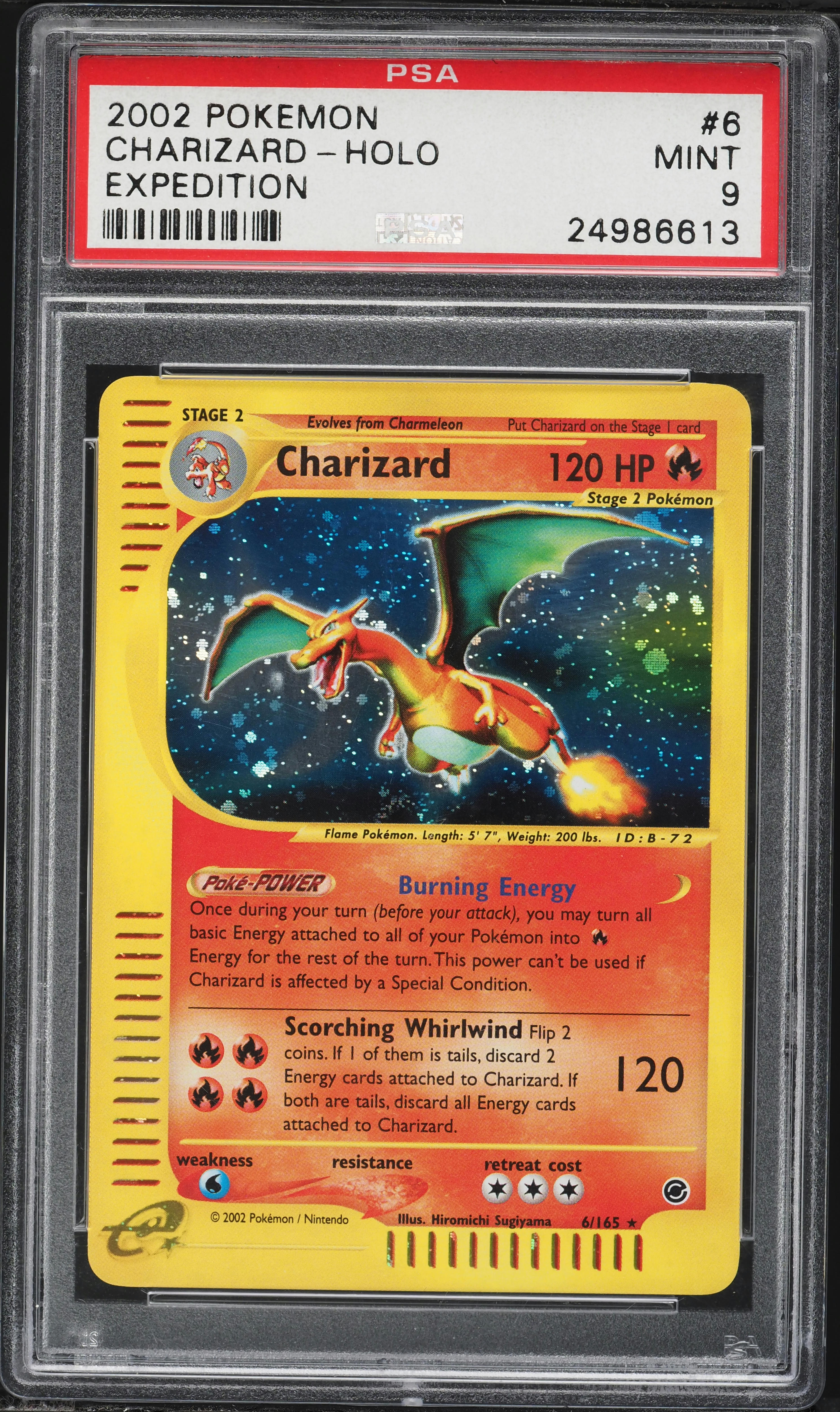 2002 Pokemon Expedition Holo Charizard #6 PSA 9 MINT on Fanatics