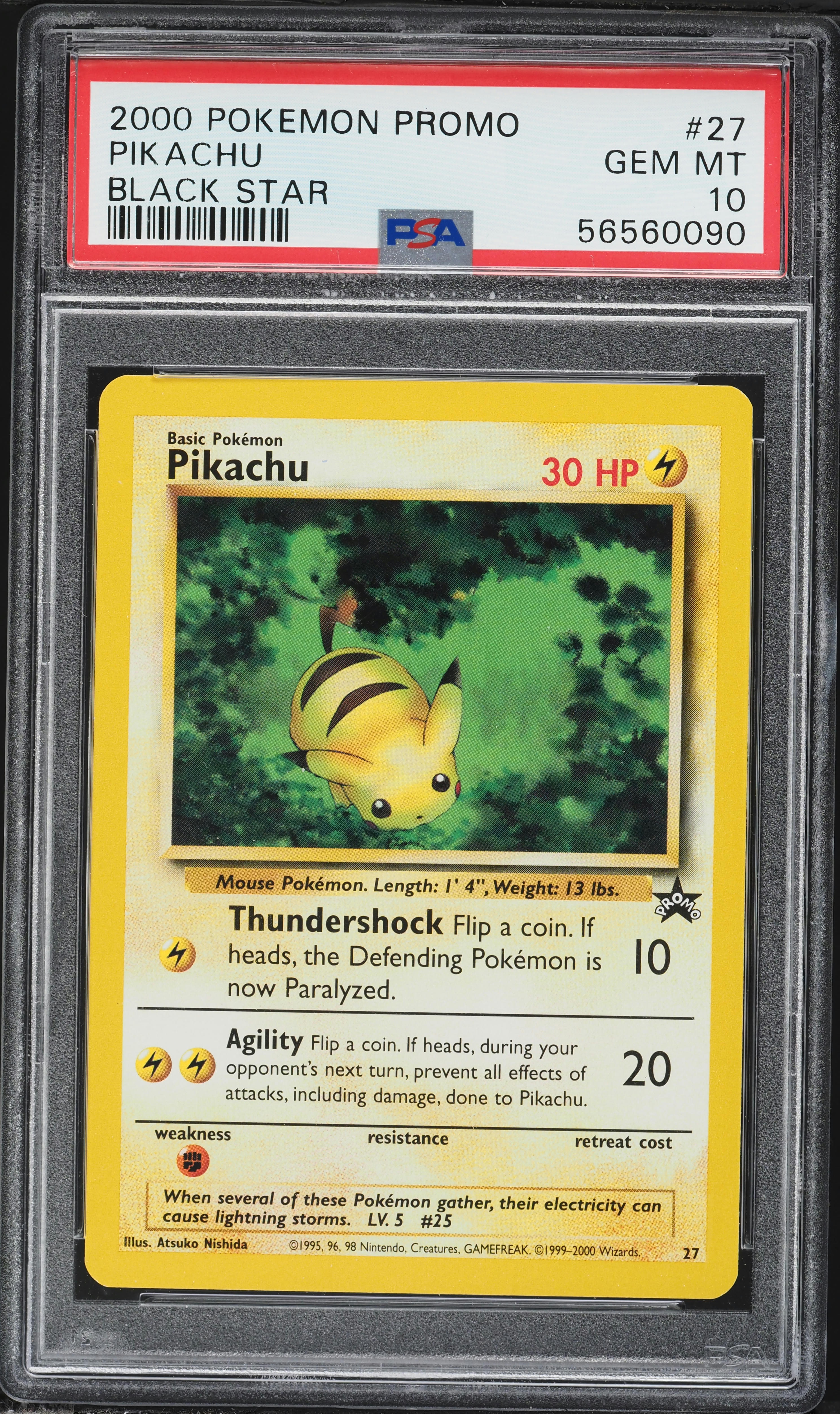 2000 Pokemon Black Star Promo Pikachu #27 PSA 10 GEM MINT on