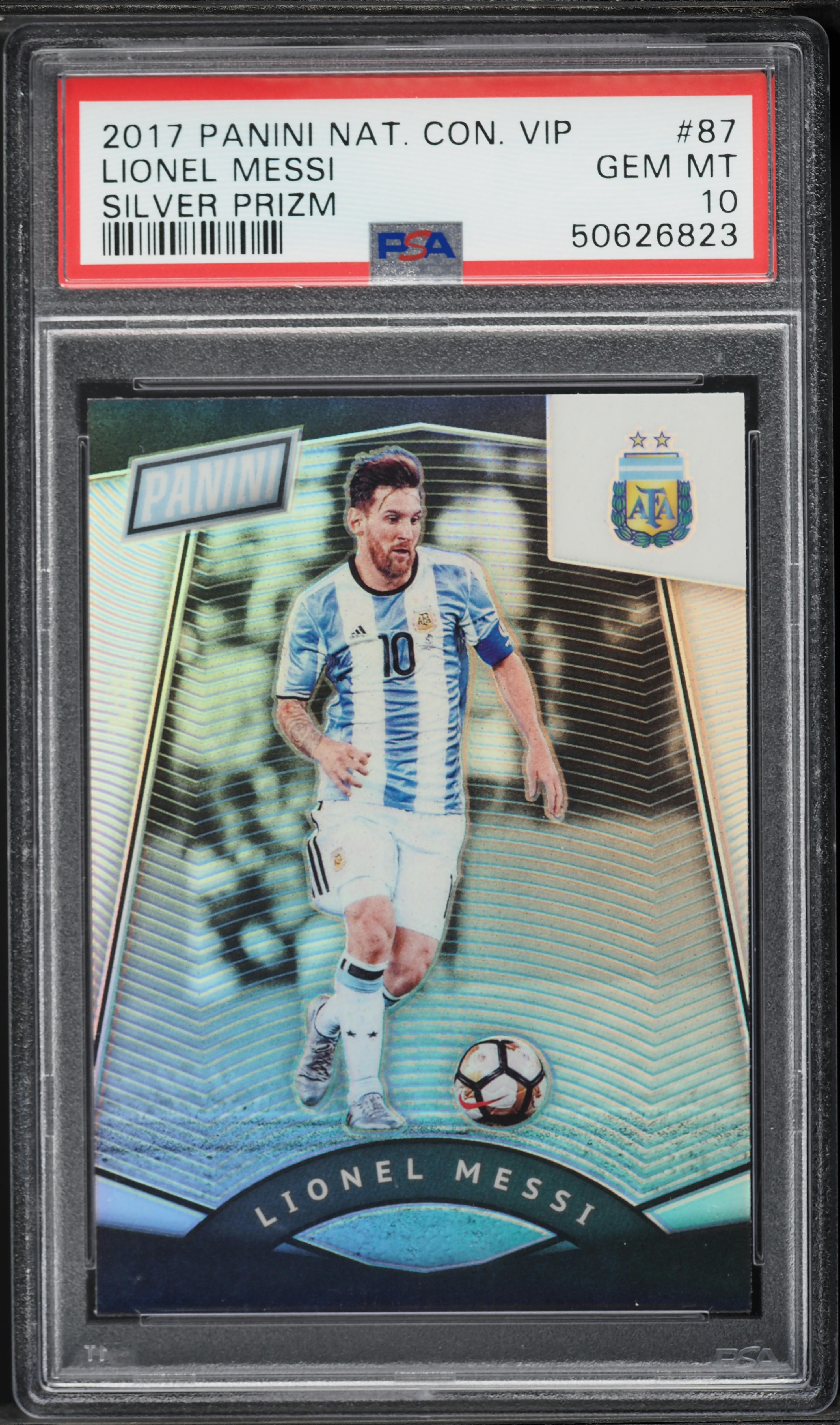 2017 Panini National Convention VIP Silver Prizm Lionel Messi #87