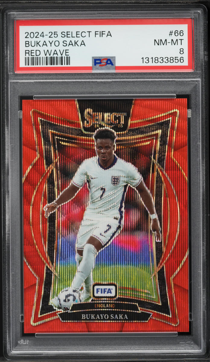2024 Select Terrace FIFA Red Wave Bukayo Saka /59 #66 PSA 8 NM-MT