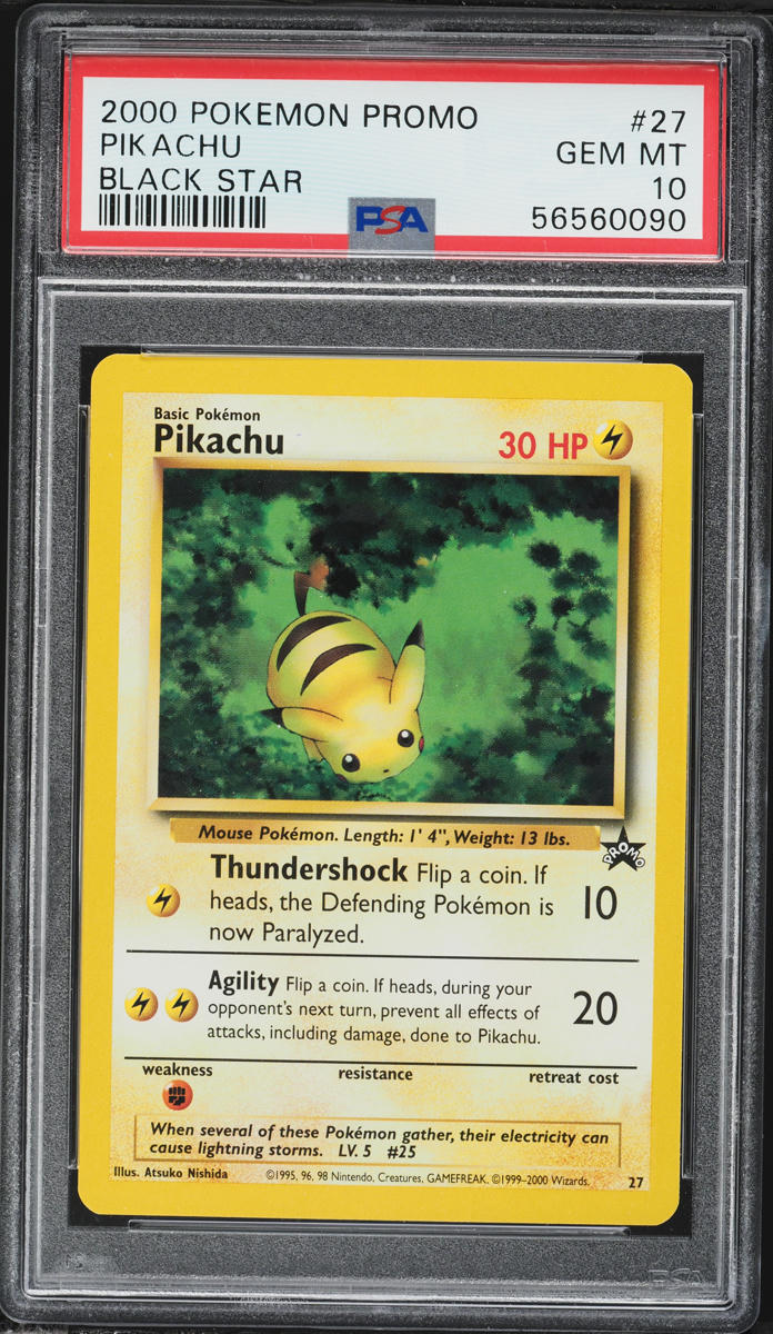 2000 Pokemon Black Star Promo Pikachu #27 PSA 10 GEM MINT on