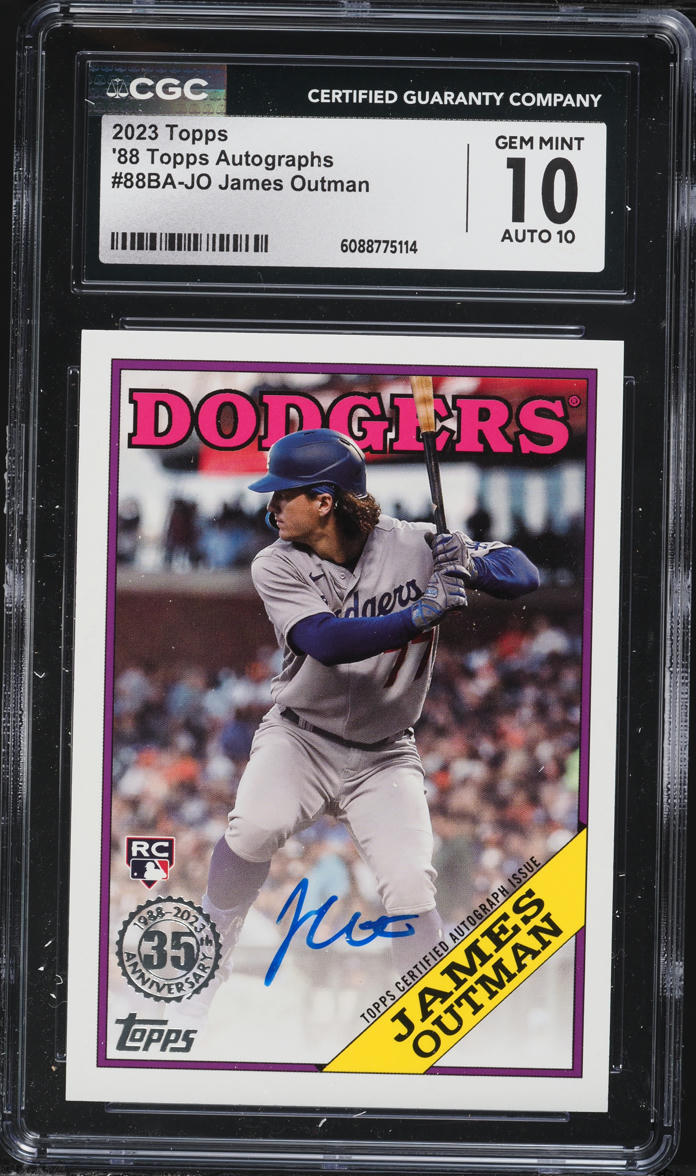 2023 Topps '88 James Outman ROOKIE AUTO #88BA-JO CGC 10 GEM MINT