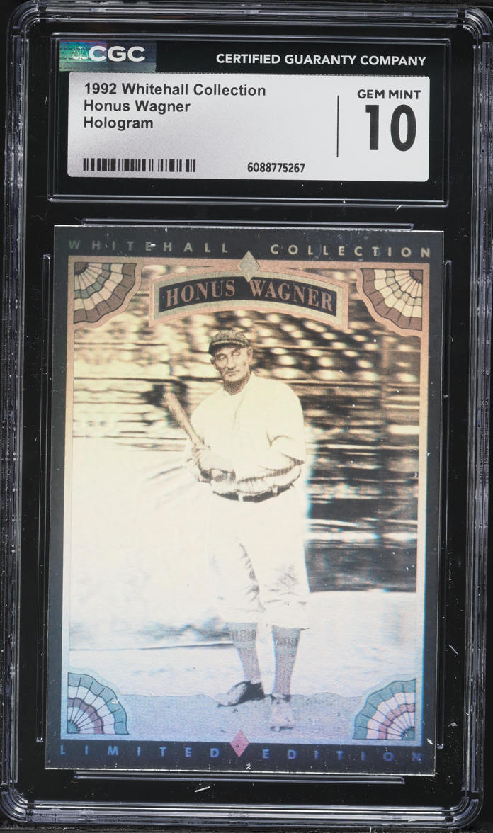 1992 Whitehall Collection Hologram Honus Wagner CGC 10 GEM MINT