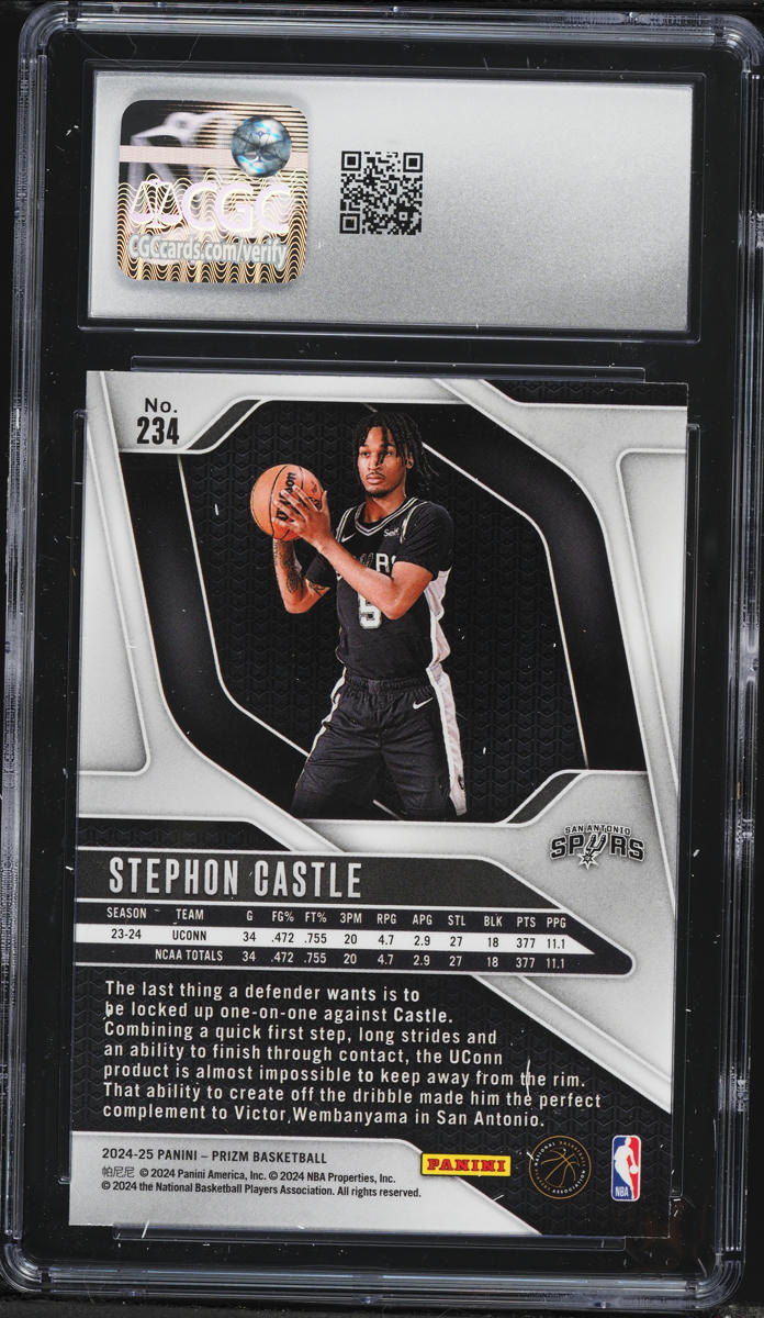 2024 Panini Prizm Stephon Castle ROOKIE #234 CGC 10 GEM MINT