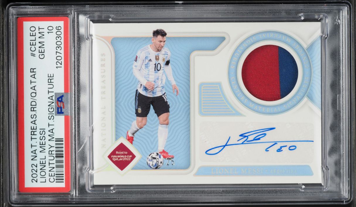 その他 FIFA World Cup 2022 Lionel Messi PSA10 2022 National Treasures FIFA World Cup Qatar Lionel Messi PATCH