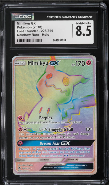 2018 Pokemon Sun & Moon Lost Thunder Hyper Rare Mimikyu GX #226 CGC 10 GEM MINT on Fanatics Collect 2018 Pokemon Sun & Moon Lost Thunder Hyper Rare Mimikyu GX #226 CGC 10 GEM MINT on Fanatics Collect