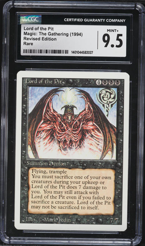 1994 Magic The Gathering MTG Revised Edition Lord Of The Pit CGC
