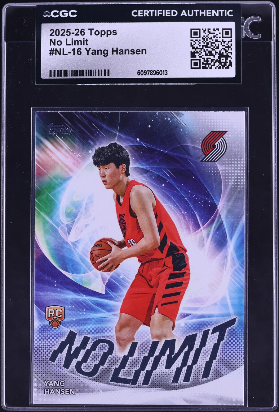 2025Topps No Limit Yang Hansen ROOKIE #NL-16 CGC AUTH