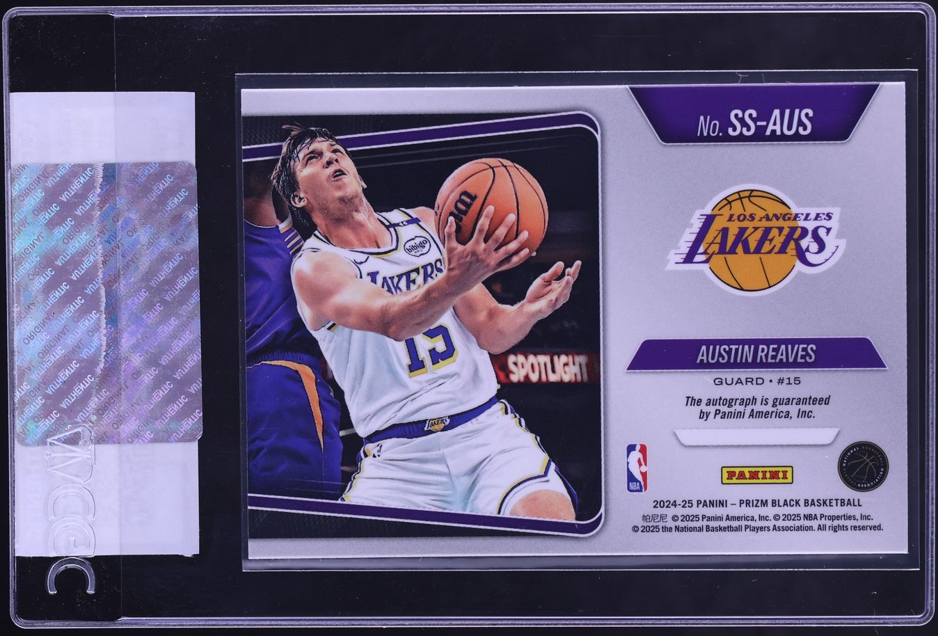 2024 Panini Prizm Black Sensational Austin Reaves AUTO #SS-AUS CGC 
