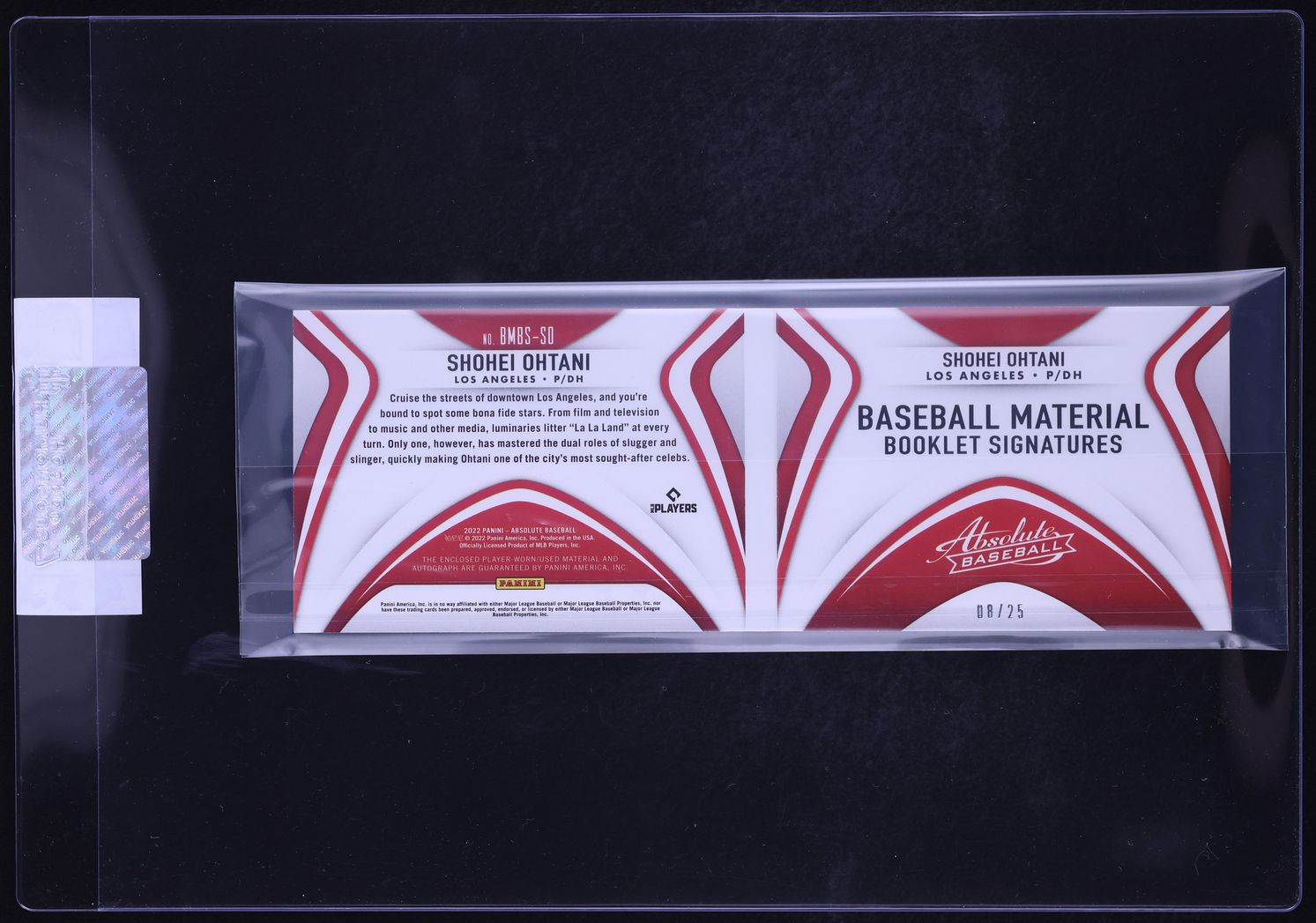 2022 Absolute Baseball Booklet Black Gold Shohei Ohtani PATCH AUTO /25 #BMBS-SO CGC AUTH