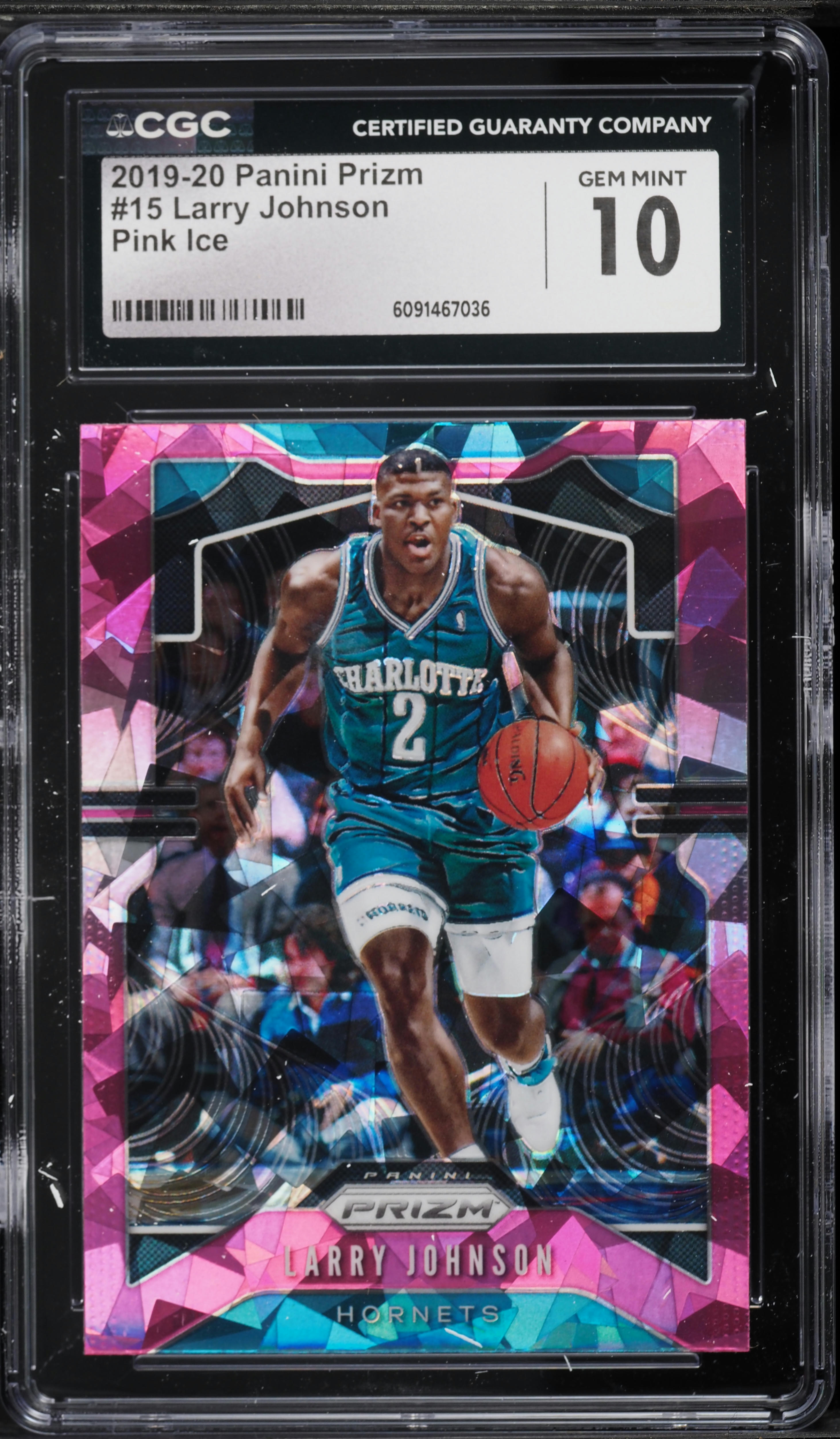 2019 Panini Prizm Pink Ice Larry Johnson #15 CGC 10 GEM MINT on